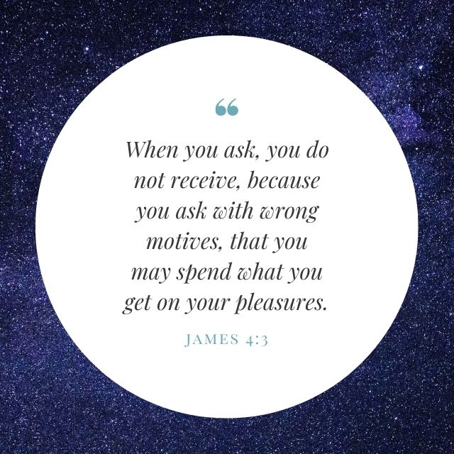 Quote from James 4:3