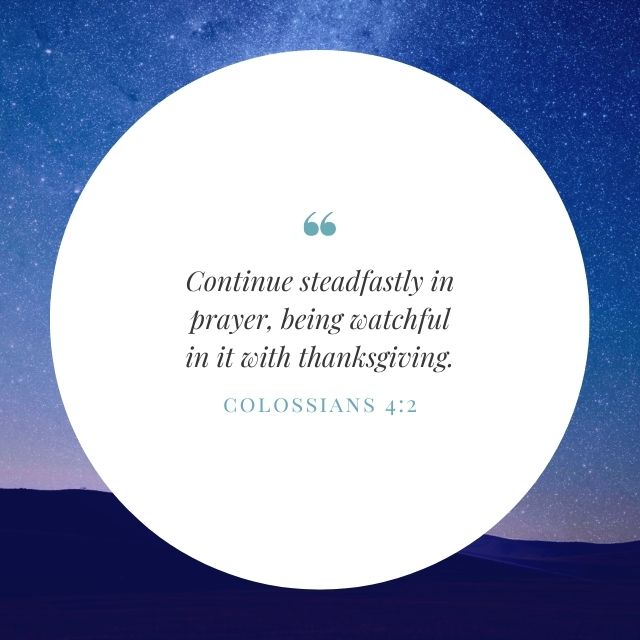 Quote from Colossians 4:2