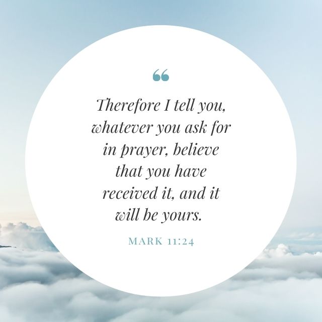 Quote from Mark 11:24