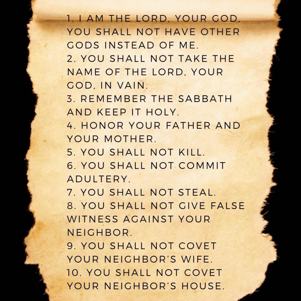 the decalogue in catholic chronological order