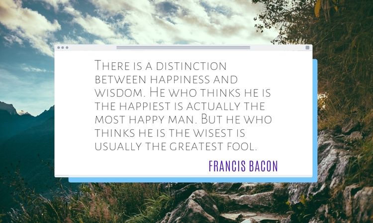 Happiness Quotes on Wisdom
